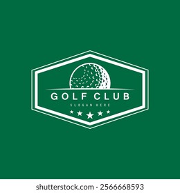 Golf logo design vector template, Vector label of golf, Logo of golf championship, golf flag logo illustration, Creative icon, design concept