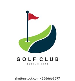 Golf logo design vector template, Vector label of golf, Logo of golf championship, golf flag logo illustration, Creative icon, design concept