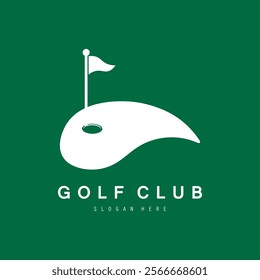 Golf logo design vector template, Vector label of golf, Logo of golf championship, golf flag logo illustration, Creative icon, design concept