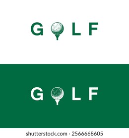 Golf logo design vector template, Vector label of golf, Logo of golf championship, golf flag logo illustration, Creative icon, design concept