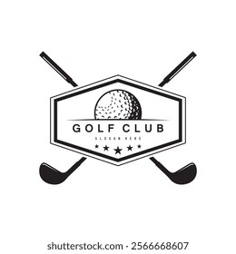 Golf logo design vector template, Vector label of golf, Logo of golf championship, golf flag logo illustration, Creative icon, design concept