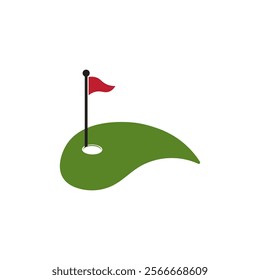 Golf logo design vector template, Vector label of golf, Logo of golf championship, golf flag logo illustration, Creative icon, design concept