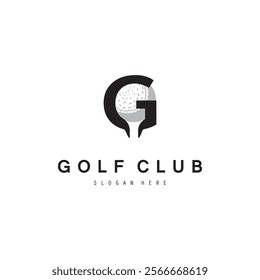 Golf logo design vector template, Vector label of golf, Logo of golf championship, golf flag logo illustration, Creative icon, design concept