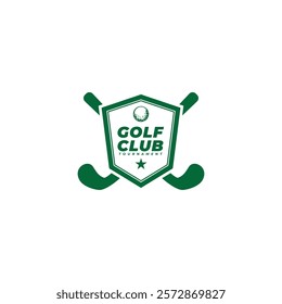 Golf logo design vector template, Vector label of golf, Logo of golf championship, illustration, Creative icon, design concept