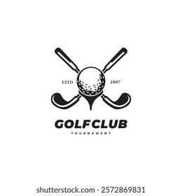 Golf logo design vector template, Vector label of golf, Logo of golf championship, illustration, Creative icon, design concept