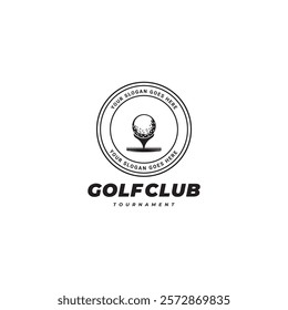 Golf logo design vector template, Vector label of golf, Logo of golf championship, illustration, Creative icon, design concept