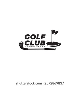 Golf logo design vector template, Vector label of golf, Logo of golf championship, illustration, Creative icon, design concept