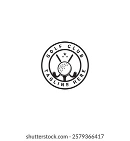 Golf logo design vector template, Vector label of golf, Logo of golf championship, illustration, Creative icon, design concept