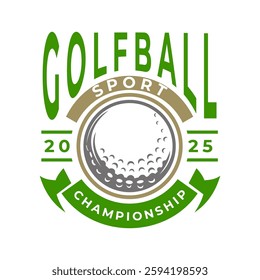 Golf logo design vector template. Golf championship logo design