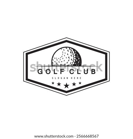 Golf logo design vector template, Vector label of golf, Logo of golf championship, golf flag logo illustration, Creative icon, design concept