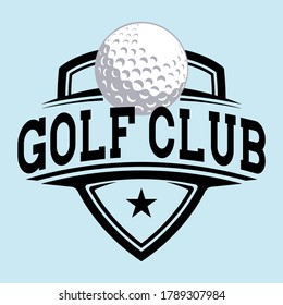 Golf Logo design, vintage retro golf badge label design