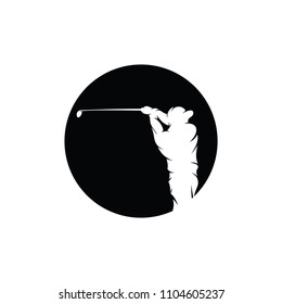 Golf Logo designs concept vector, Silhouette of Golf logo designs vector illustration