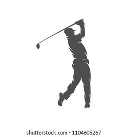 Golf Logo designs concept vector, Silhouette of Golf logo designs vector illustration