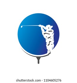 Golf Logo designs concept vector, Silhouette of Golf logo designs vector illustration