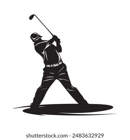 Golf Logo designs concept vector, Silhouette of Golf logo designs vector illustration