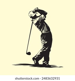 Golf Logo designs concept vector, Silhouette of Golf logo designs vector illustration