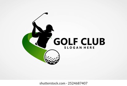 Golf Logo Designs, Golf Sport Silhouette Logo Design Template