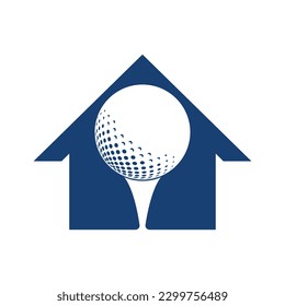 Golf logo with elements of ball design. Can be used for golf equipment companies.