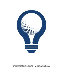 Golf logo with elements of ball design. Can be used for golf equipment companies.