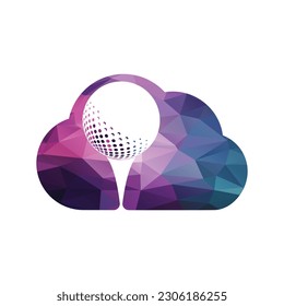 Golf logo with elements of ball design. Can be used for golf equipment companies.