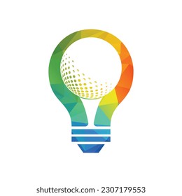 Golf logo with elements of ball design. Can be used for golf equipment companies.