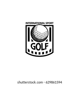 Golf logo emblem inter sport vector