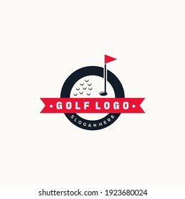 Símbolo del logotipo del golf Monograma simple 