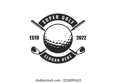 Golf logo emblem. vintage sport logo design