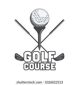 golf logo, emblems and insignia with text space for your slogan / tagline. vector illustration