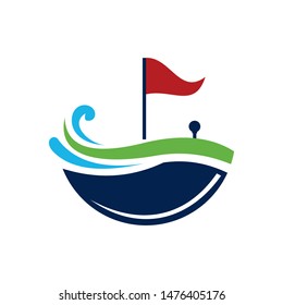 Golf logo. graphic design template vector illustration