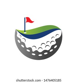 Golf logo. graphic design template vector illustration