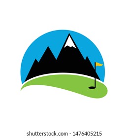 Golf logo. graphic design template vector illustration