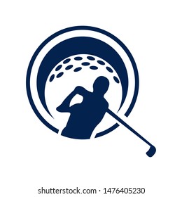 Golf logo. graphic design template vector illustration