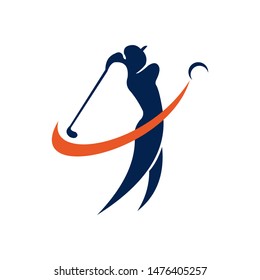 Golf logo. graphic design template vector illustration