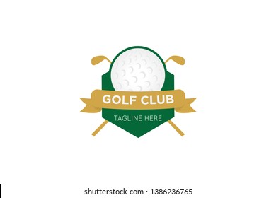 golf logo, icon and badge vector illustration design template