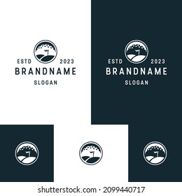 Golf logo icon design template 