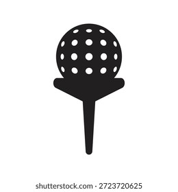 Ilustración de icono de logotipo de golf plana