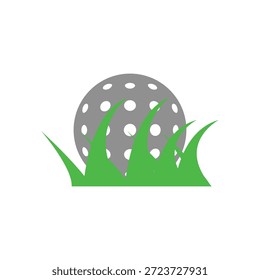 Ilustración de icono de logotipo de golf plana