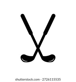 Ilustración de icono de logotipo de golf plana