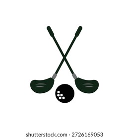 ícone de logotipo do golf ilustração plana