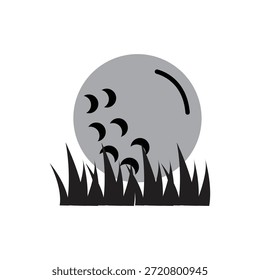 ícone de logotipo de golfe ilustração simples plana