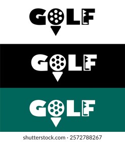 Golf Logo icon simple ilustration
