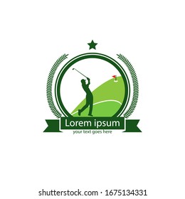 golf logo icon template and badge vector illustration