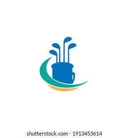 Golf logo icon template creative design illustration vector