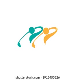 Golf logo icon template creative design illustration vector