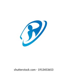 Golf logo icon template creative design illustration vector