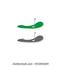 Golf logo icon template creative design illustration vector