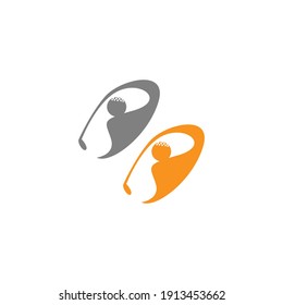 Golf logo icon template creative design illustration vector