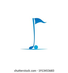 Golf logo icon template creative design illustration vector