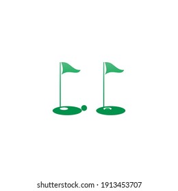 Golf logo icon template creative design illustration vector